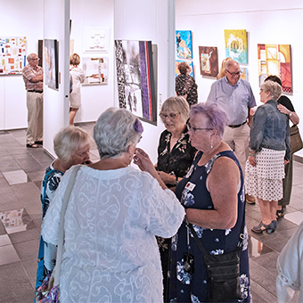 people in a gallery