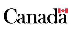 logo for heritage canada which is a wordmark for Canada witha canadian flag
